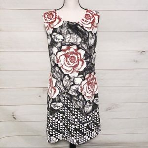 NWT Peach Velvet NY Floral Print Sheath Dress